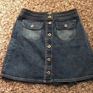 High waist denim skirt